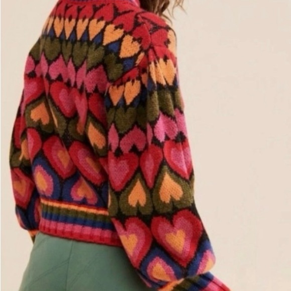FARM Rio Multicolor Heart Sweater - Picture 4 of 11